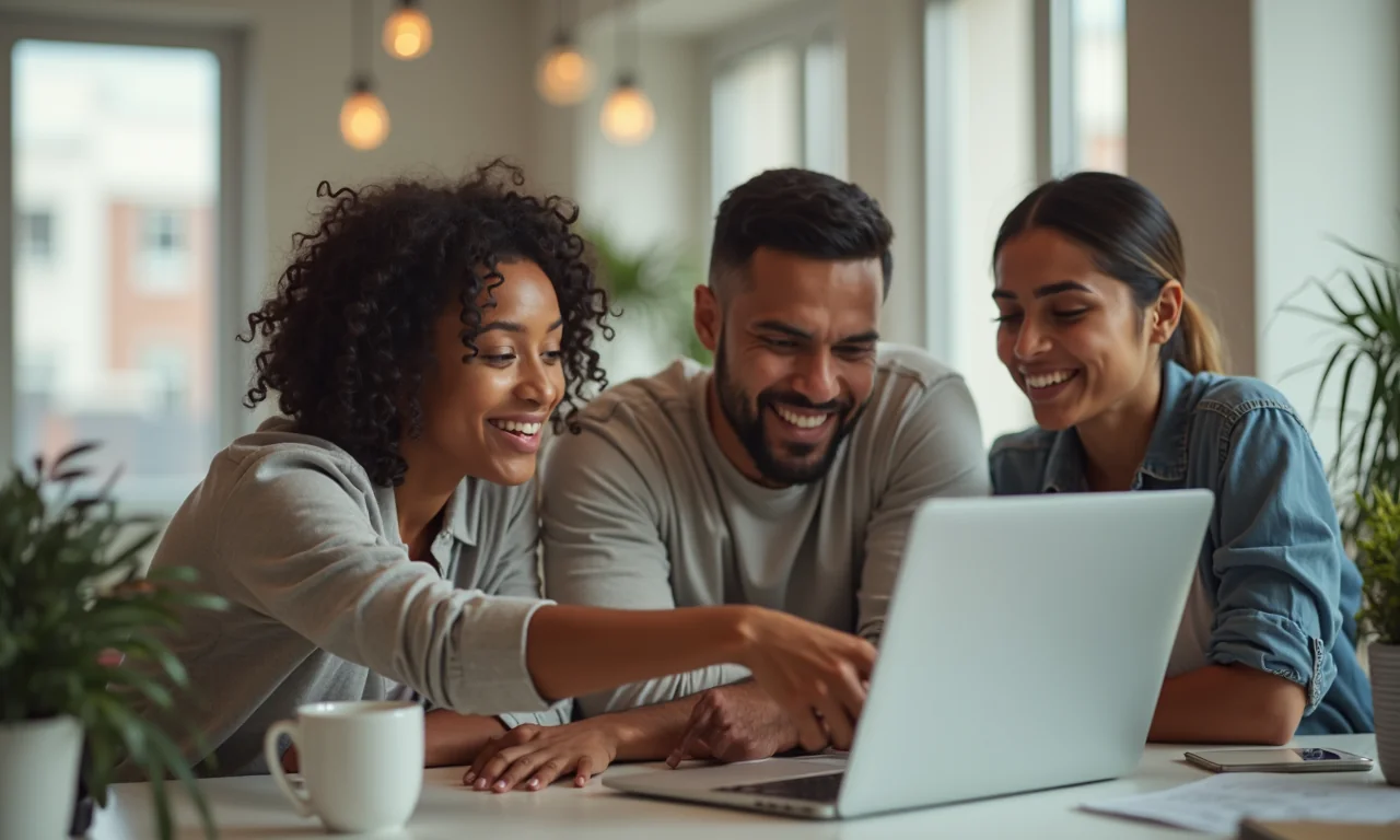 Magkakaibang pangkat ng mga developer na nagtutulungan sa isang maliwanag na co-working space, tinatalakay ang mga estratehiya sa pag-optimize ng imahe.