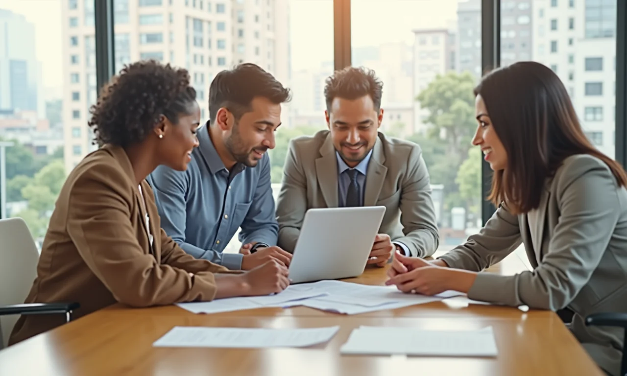 سه متخصص مختلف در یک دفتر روشن برای حل مشکلات بازیابی پشتیبان همکاری میکنند.
